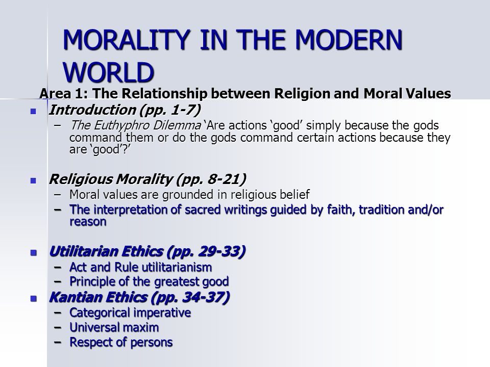 Ethics vs. morals